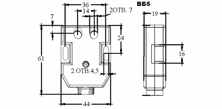 Габаритные размеры ВБ-5