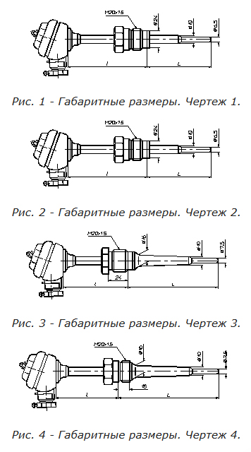 Общий вид термопары