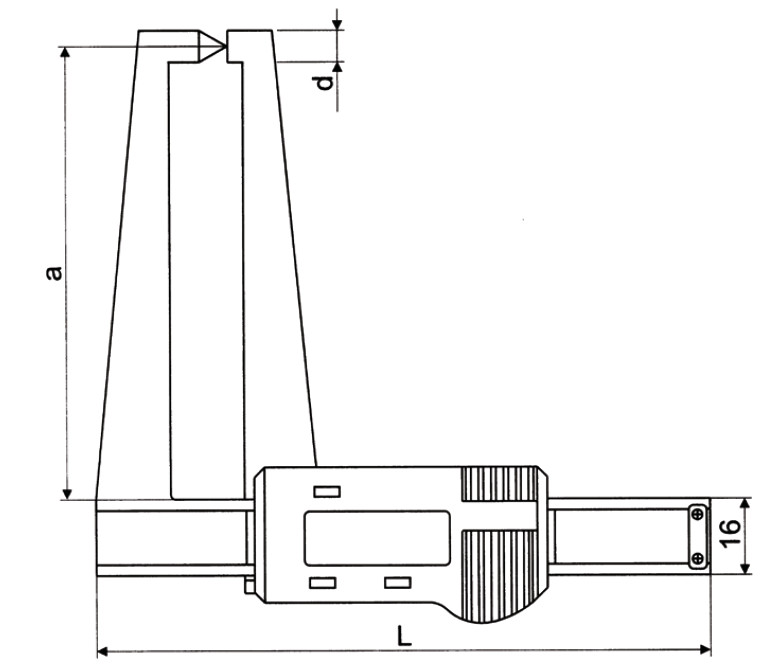 Габаритные размеры штангенциркуля ШЦЦД