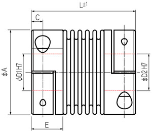 Рис.1. Схема сильфонных муфт KB-4