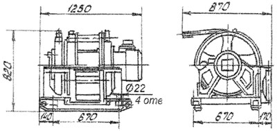 Рис.1. Схема лебедки электрической маневровой ЛМ-1,4