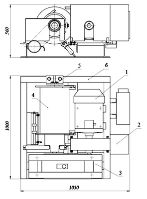 Рис.1. Схема лебедки электрической ЛЭЦ–2,0–50