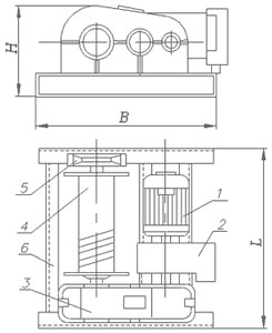 Рис.1. Схема лебедки ЛМ–3,2