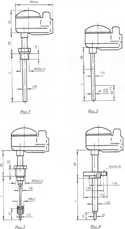 Рис.1.Схема преобразователей ТХА-1087, ТХК-1087