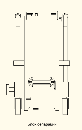 Вид блока сепарации