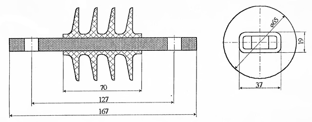 Рис.1.3. Схематическое изображение изолятора И-0.7.Р