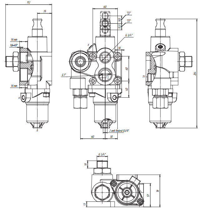 Габаритные размеры MR100.T1.P