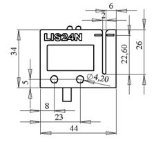 Габариты датчика LIS24
