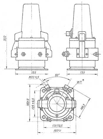 Габаритные размеры ДМ-3583М