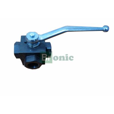 Блочный шаровый кран трехходовой DN10 3/8 PN500 фото 1