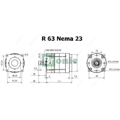 Редуктор Bernio R 63 Nema 23
